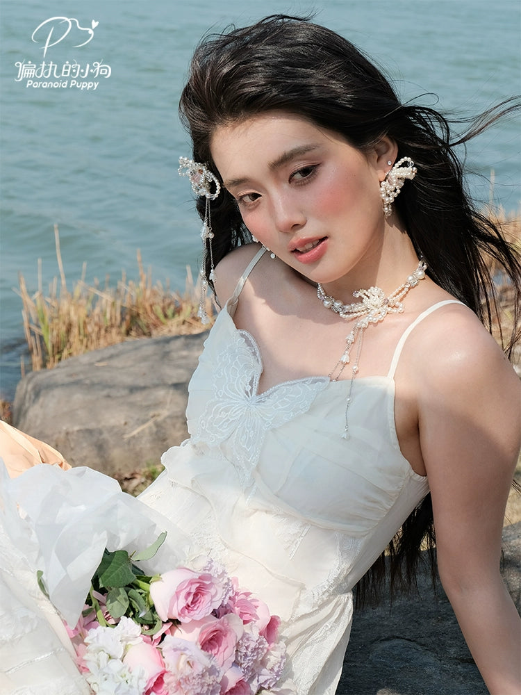 ParanoidP Pearl Flower Macaron Earrings