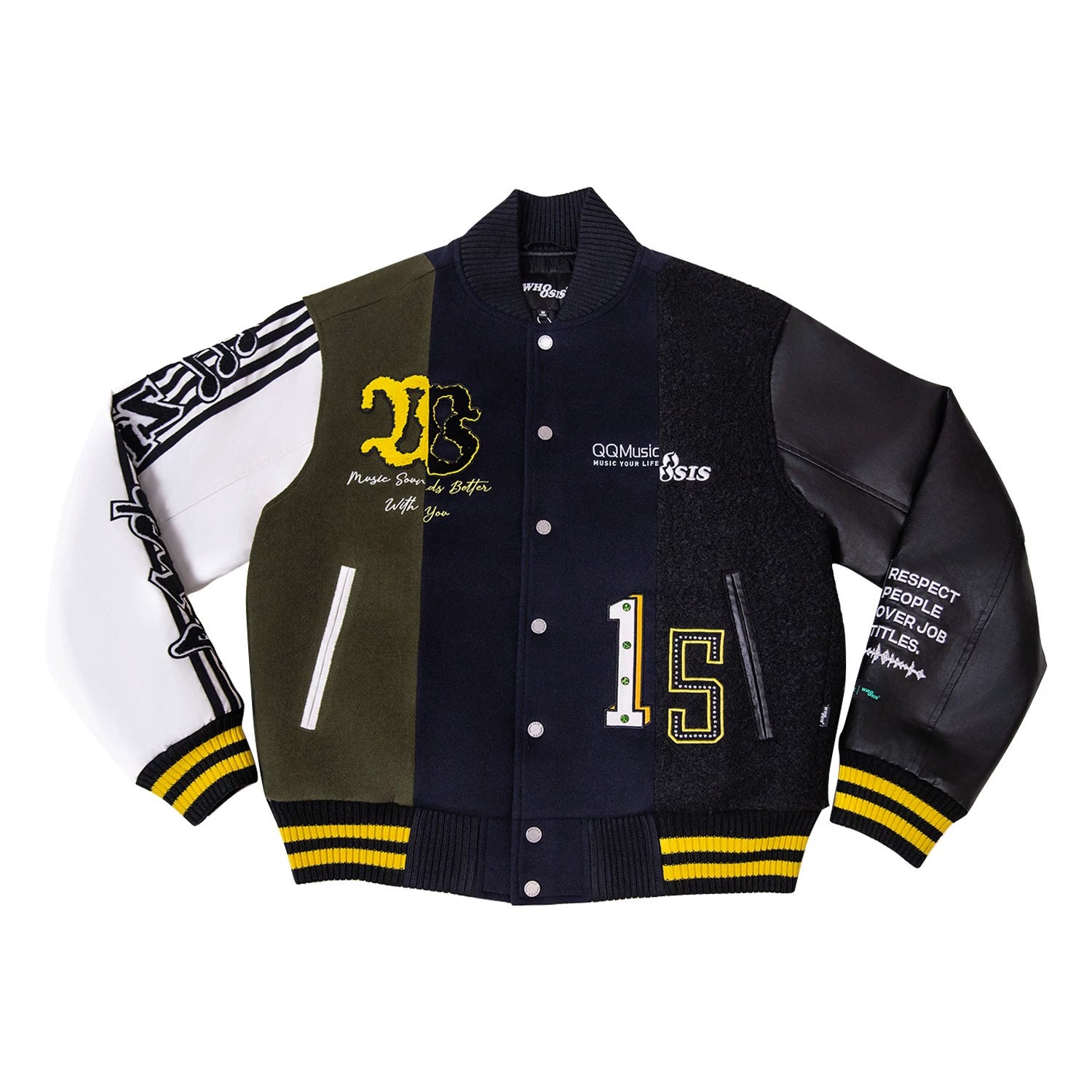 WHOOSIS Deconstructed Splicing Heavy Craft Baseball Jacket