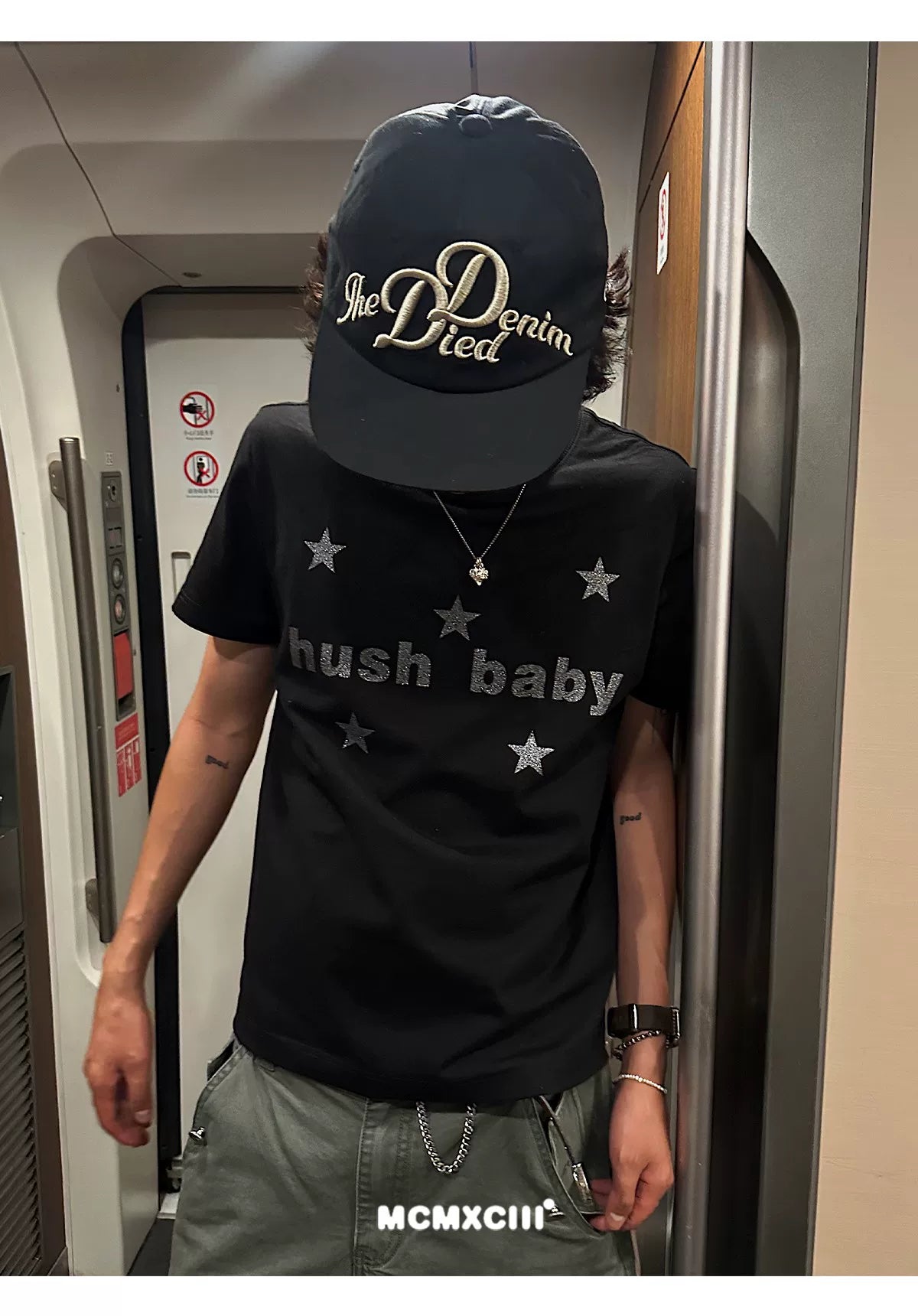Mcmxciii Star Element Tagline Front Shoulder Tee