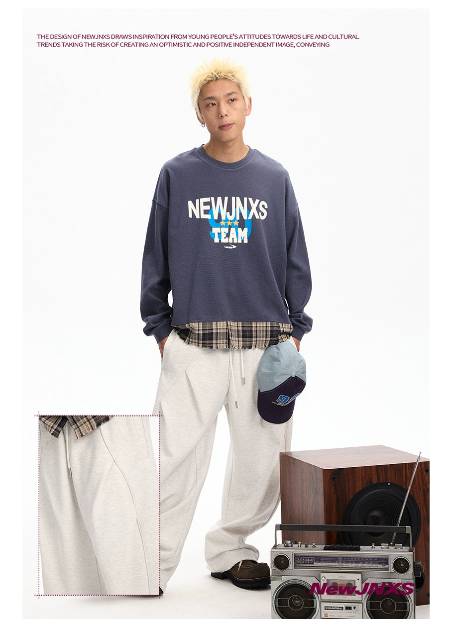 NewJNXS Towel Chain Embroidered Split Scimitar Pants