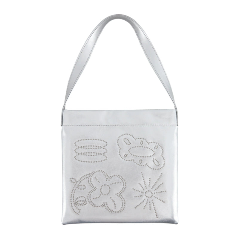 DirtySix Cow Split Leather bang bang franc small flower bag "FAFA" millet nail design