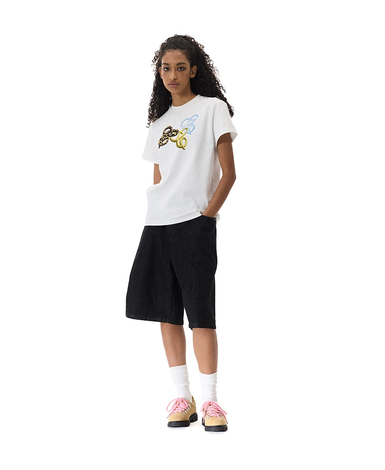 CRICLE CAGE Slim Print Short Slim Tee