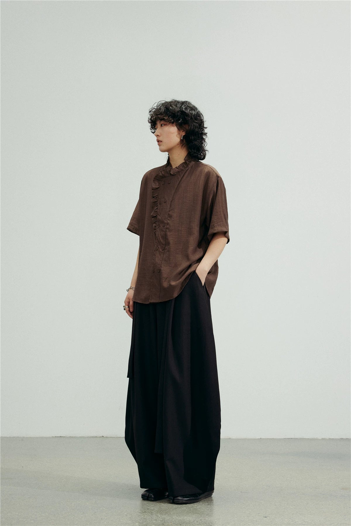 SUNYVONNE Niche Lace Short-sleeved Shirt