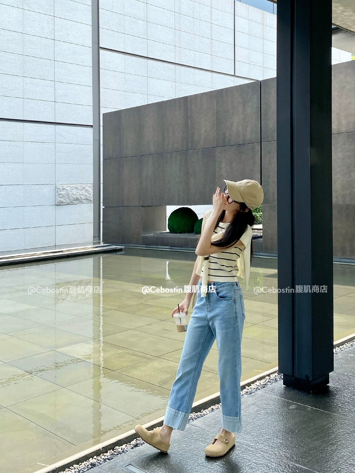 Cebostin Platform Birkenstock Half Slippers