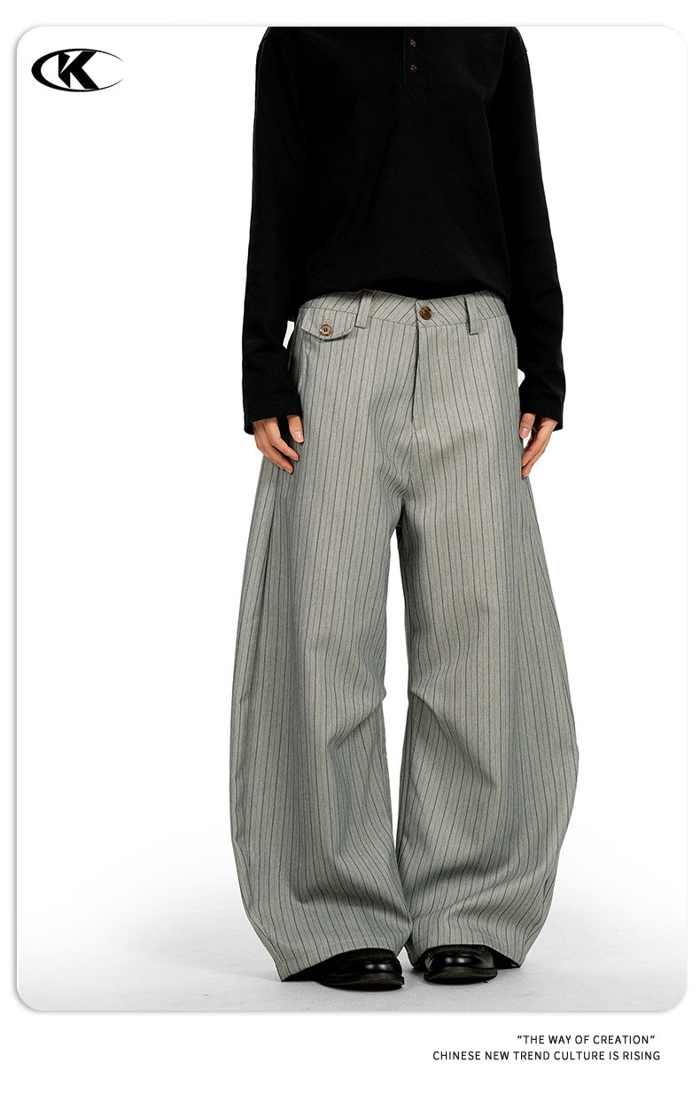 11KN Striped Retro Loose Pants