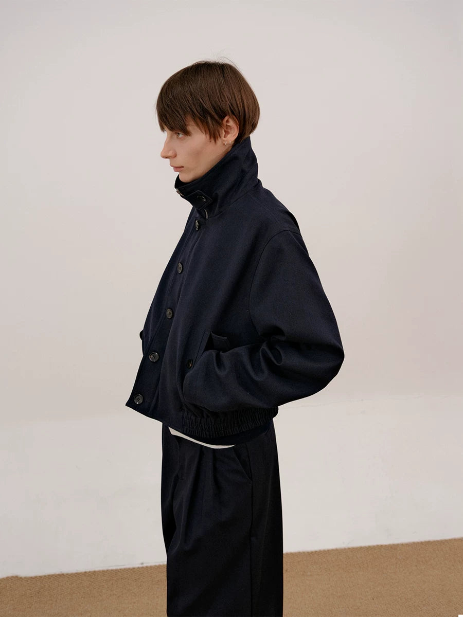 COLN Turtleneck Loose Short Jacket