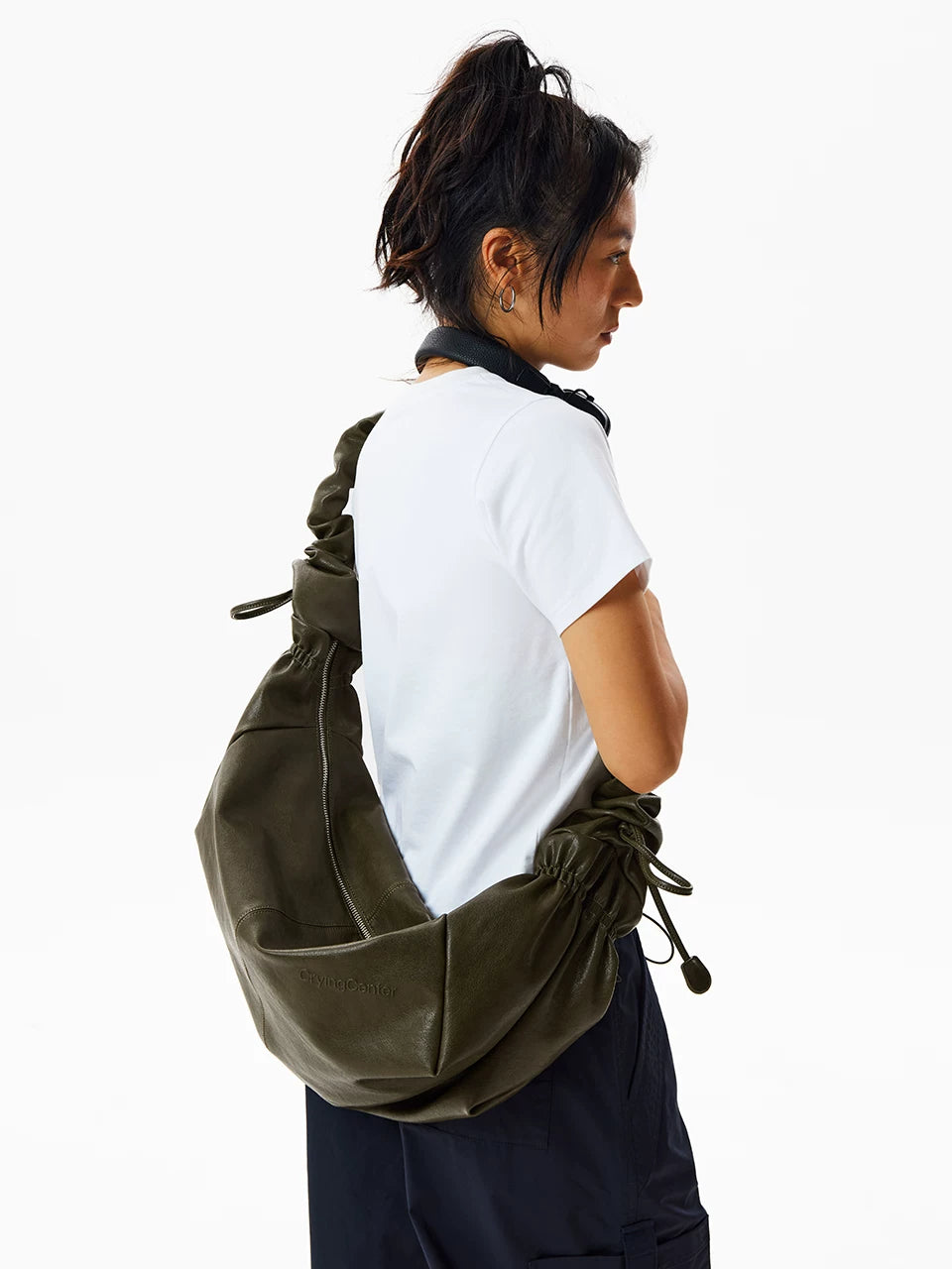 CryingCenter Retro Drawable Messenger Bag