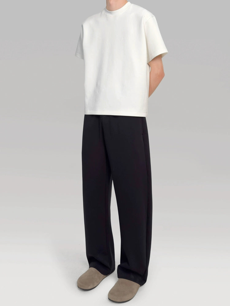 PLUS NO LOGO Lyocell Machete Straight Trousers