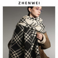 ZHENWEI Widened Large Shawl Plaid Scarf