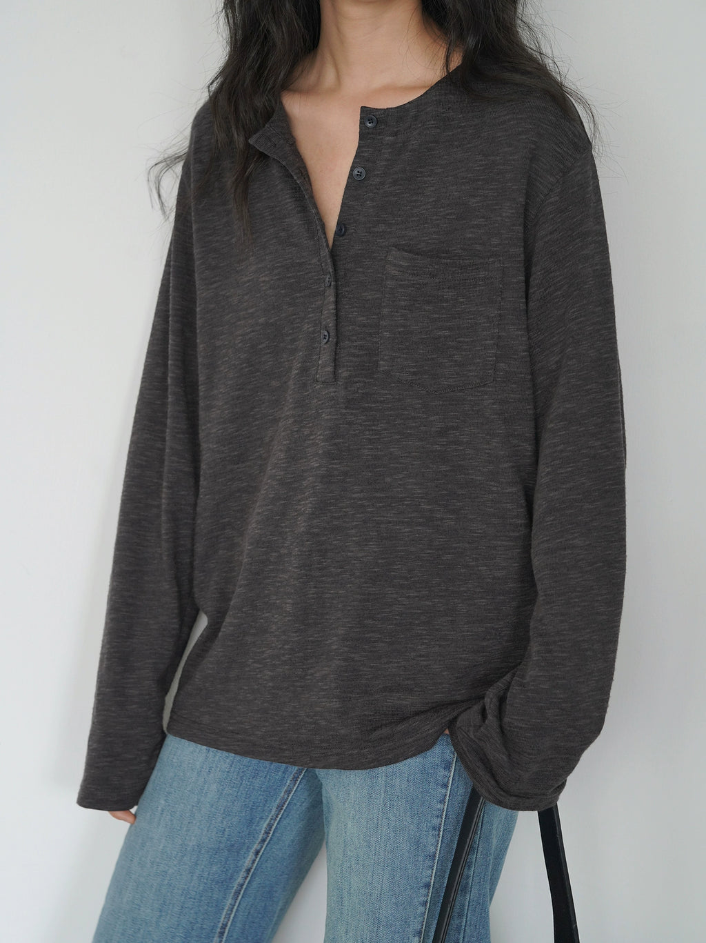 EIGHTHMONTH Korean Lazy Style V-neck Long Sleeve