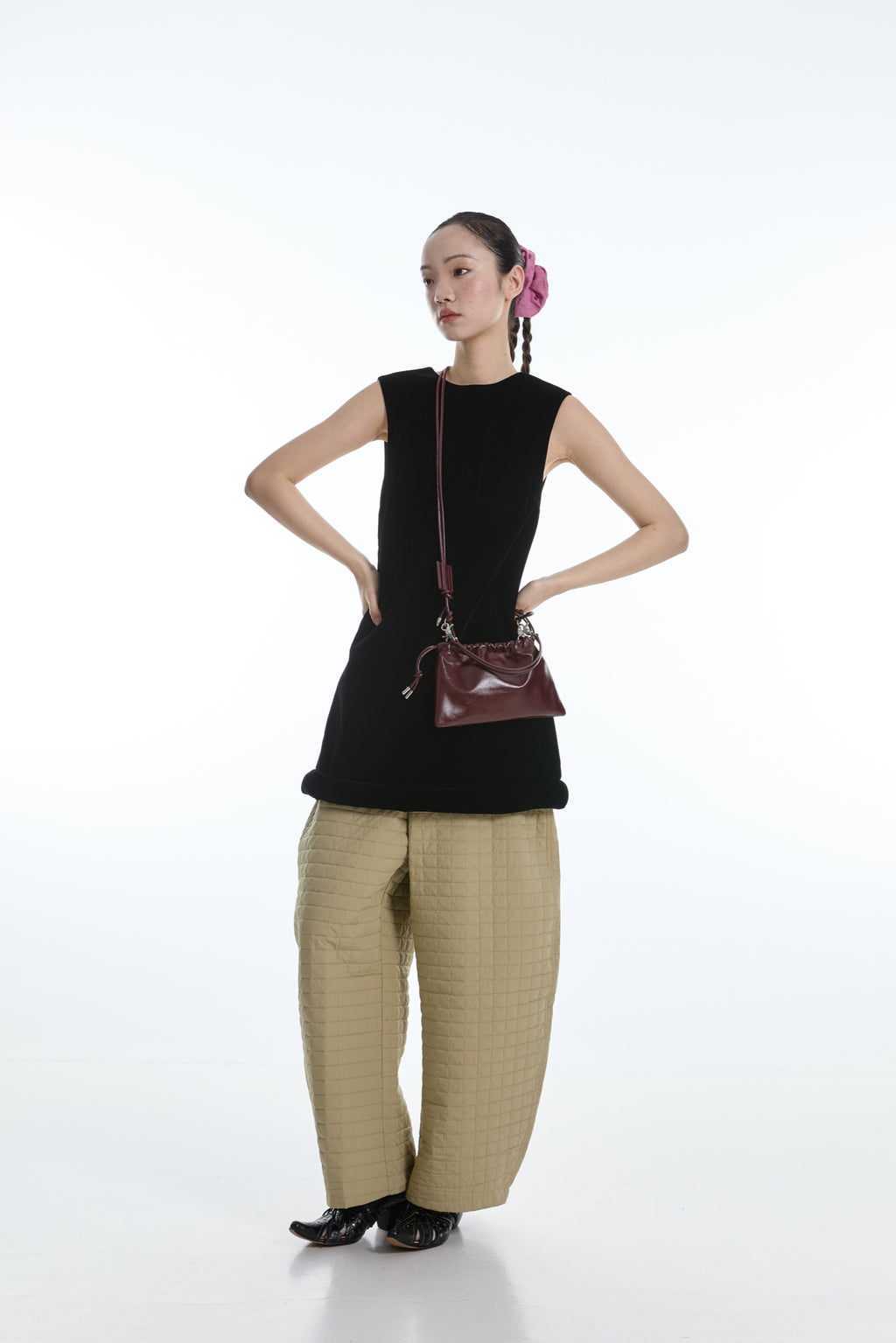 DirtySix Cow Split Leather Fran little cloud cowhide small bag