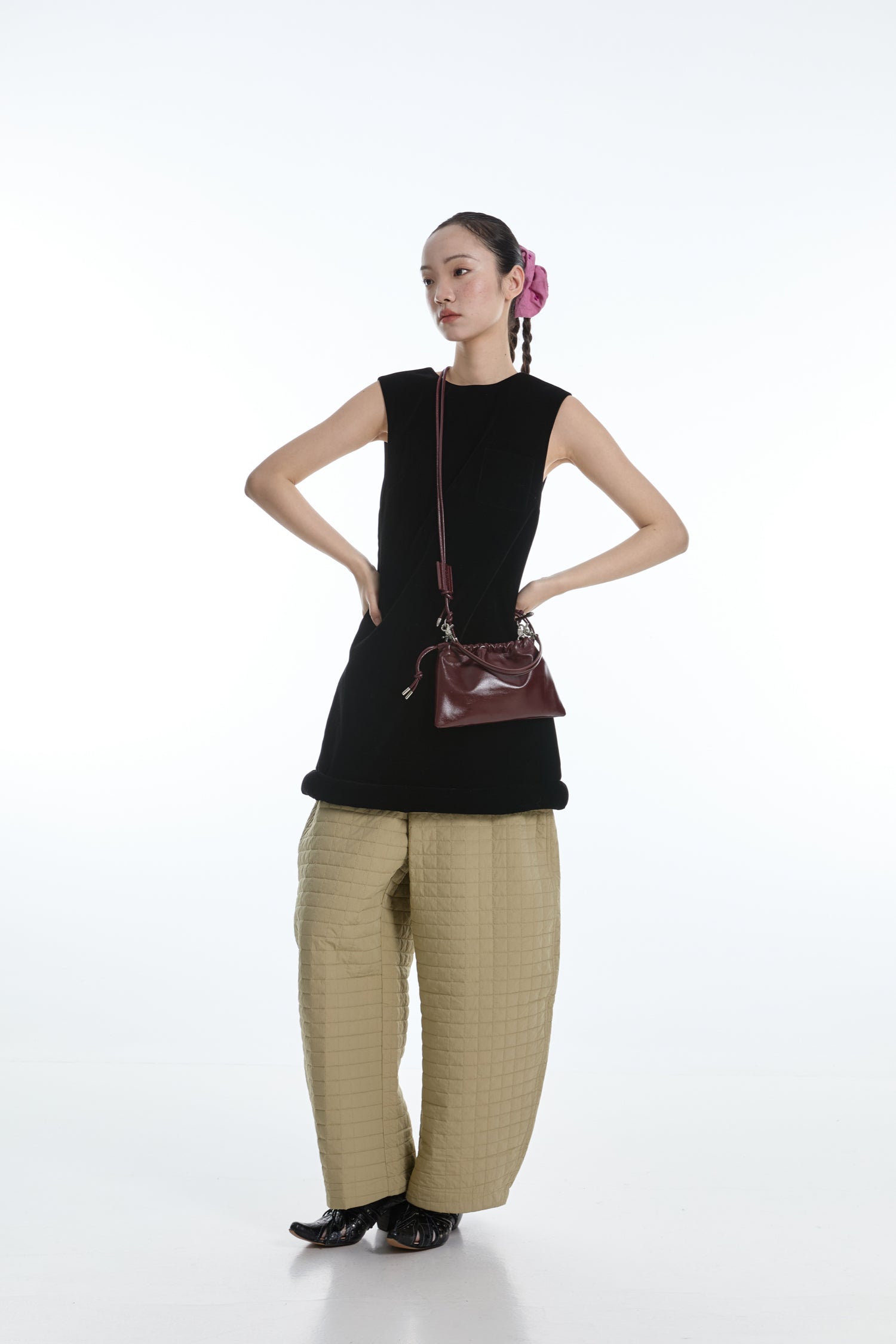 DirtySix Cow Split Leather Fran little cloud cowhide small bag