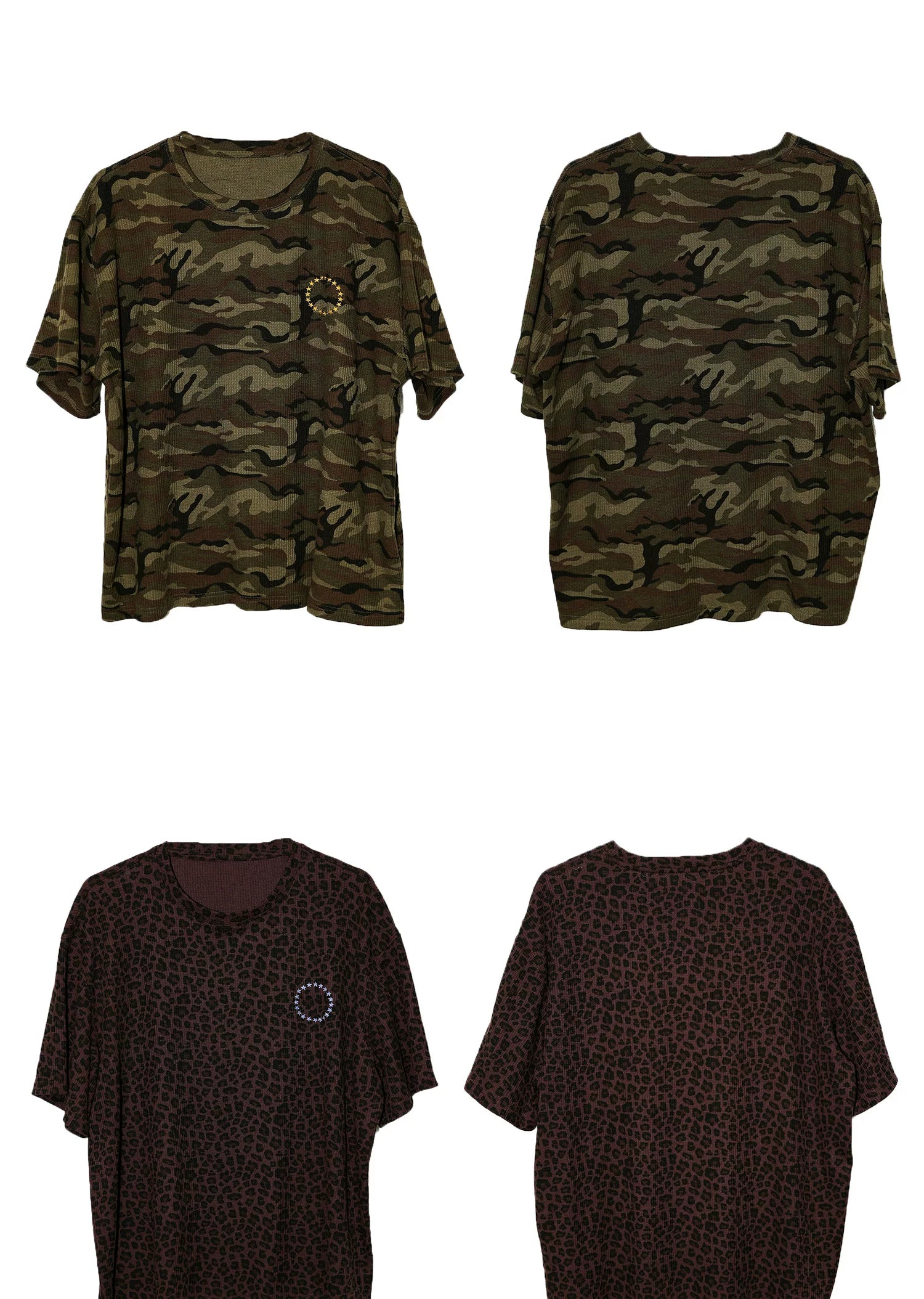 LIBERAFIT Camouflage Leopard Print Loose Tee