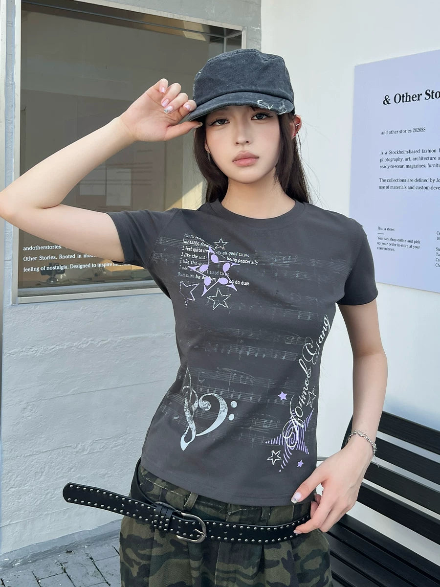 404MOB Retro Front Shoulder Slim Tee