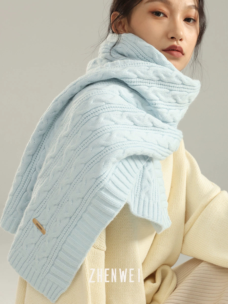 ZHENWEI Premium Coarse Knitted Scarf