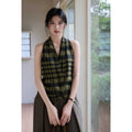 TYANG Temperament Plaid Sleeveless Vest