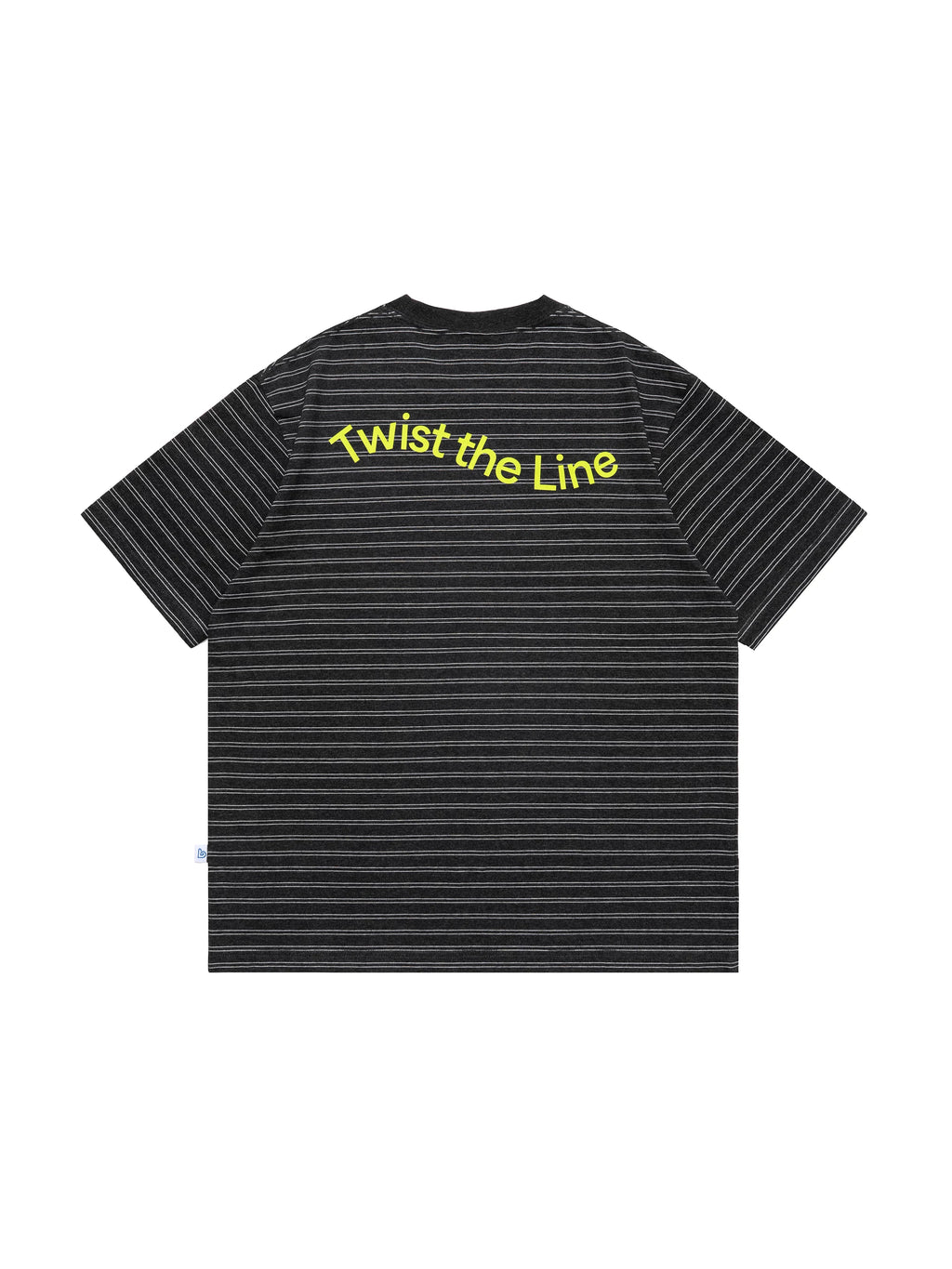 BENT IDEA Alphabet Print Striped Casual Tee