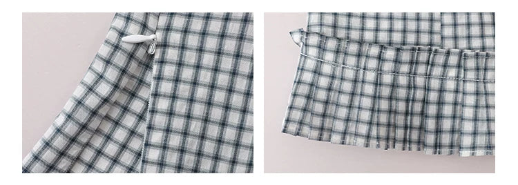 VOOE One-word Neck Plaid Vest Shirt