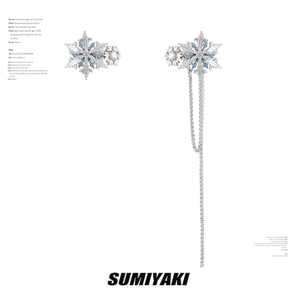 SUMIYAKI Fringed Asymmetrical Ear Clips