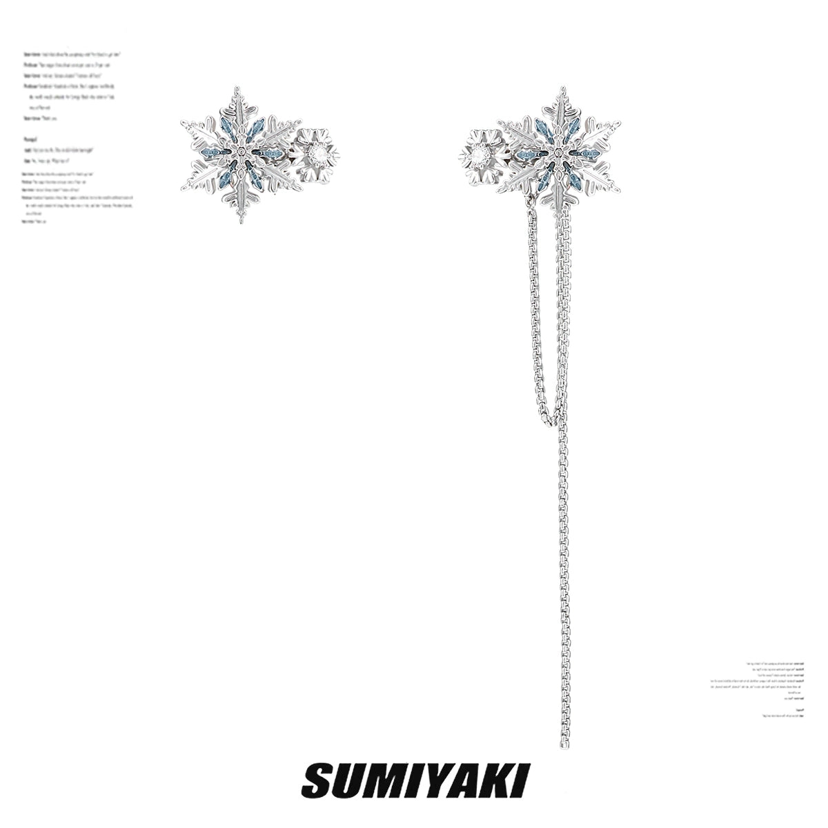 SUMIYAKI Fringed Asymmetrical Ear Clips