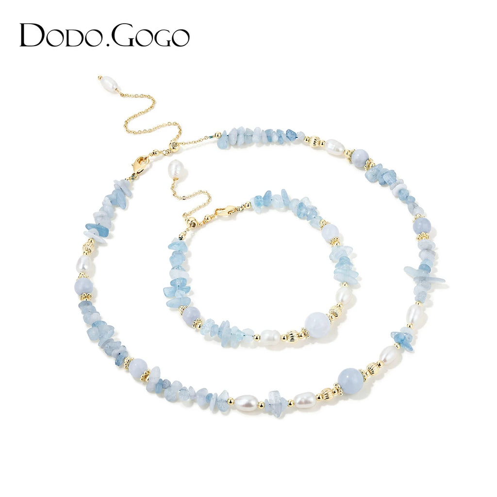 DODOGOGO Light Luxury Niche Premium Pearl Necklace Bracelet