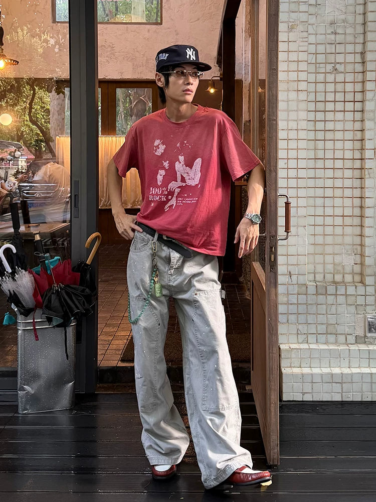 EAHO Old Casual Versatile Breathable Tee