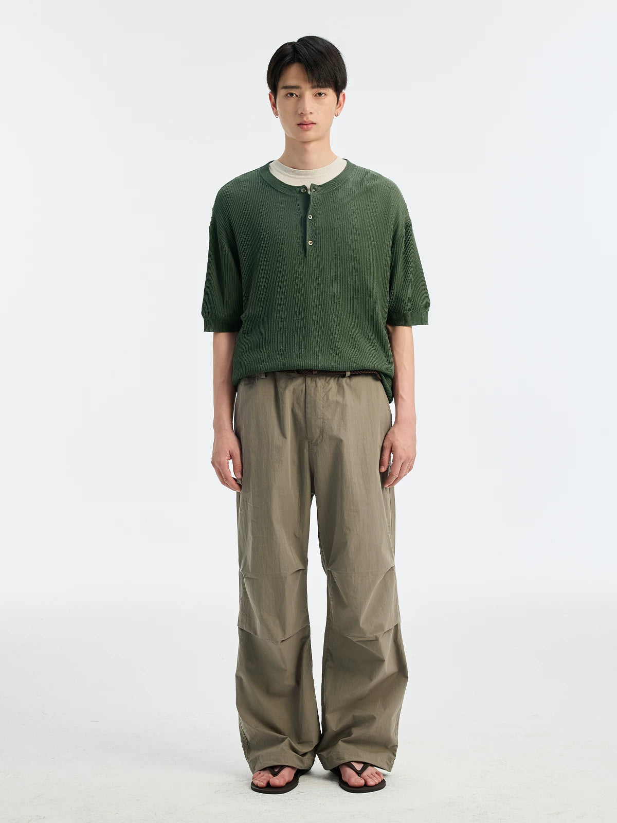 BUTTBILL Vintage Minimalist Knitted Tee