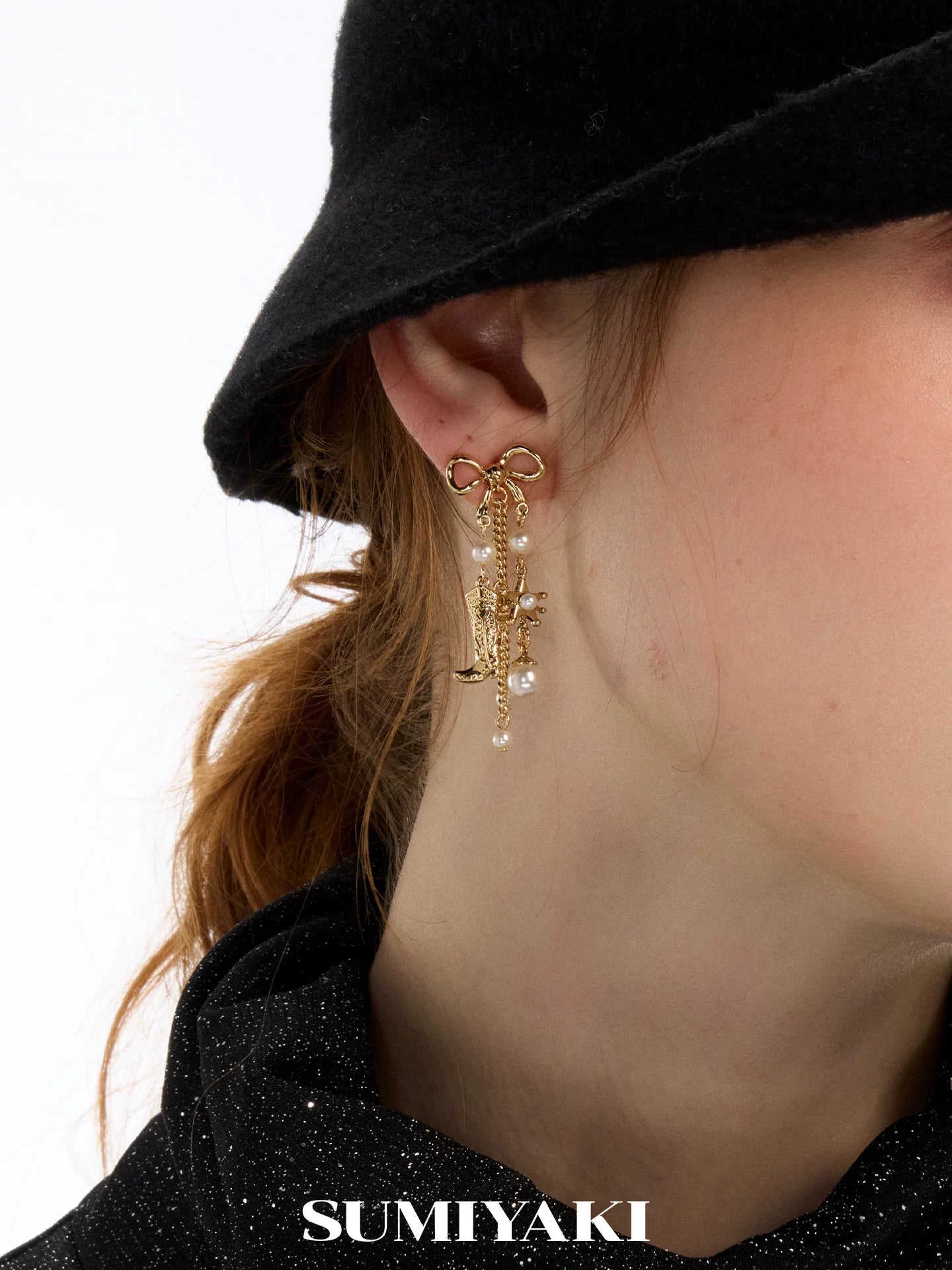 SUMIYAK Bow Tassel Earrings