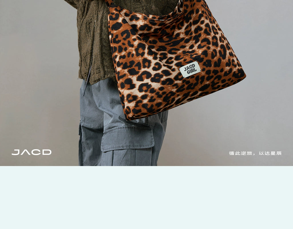 (Clearance) JACD Slack Large Capacity Leopard Print Bag