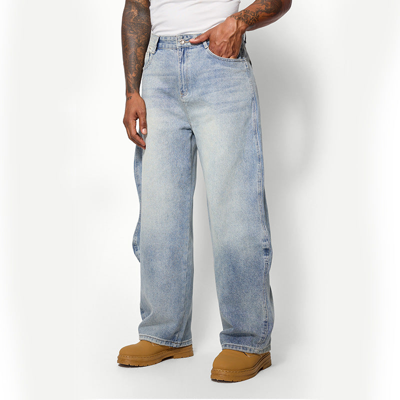 Inflation Ripple Wash Floor Mopping Vintage Jeans