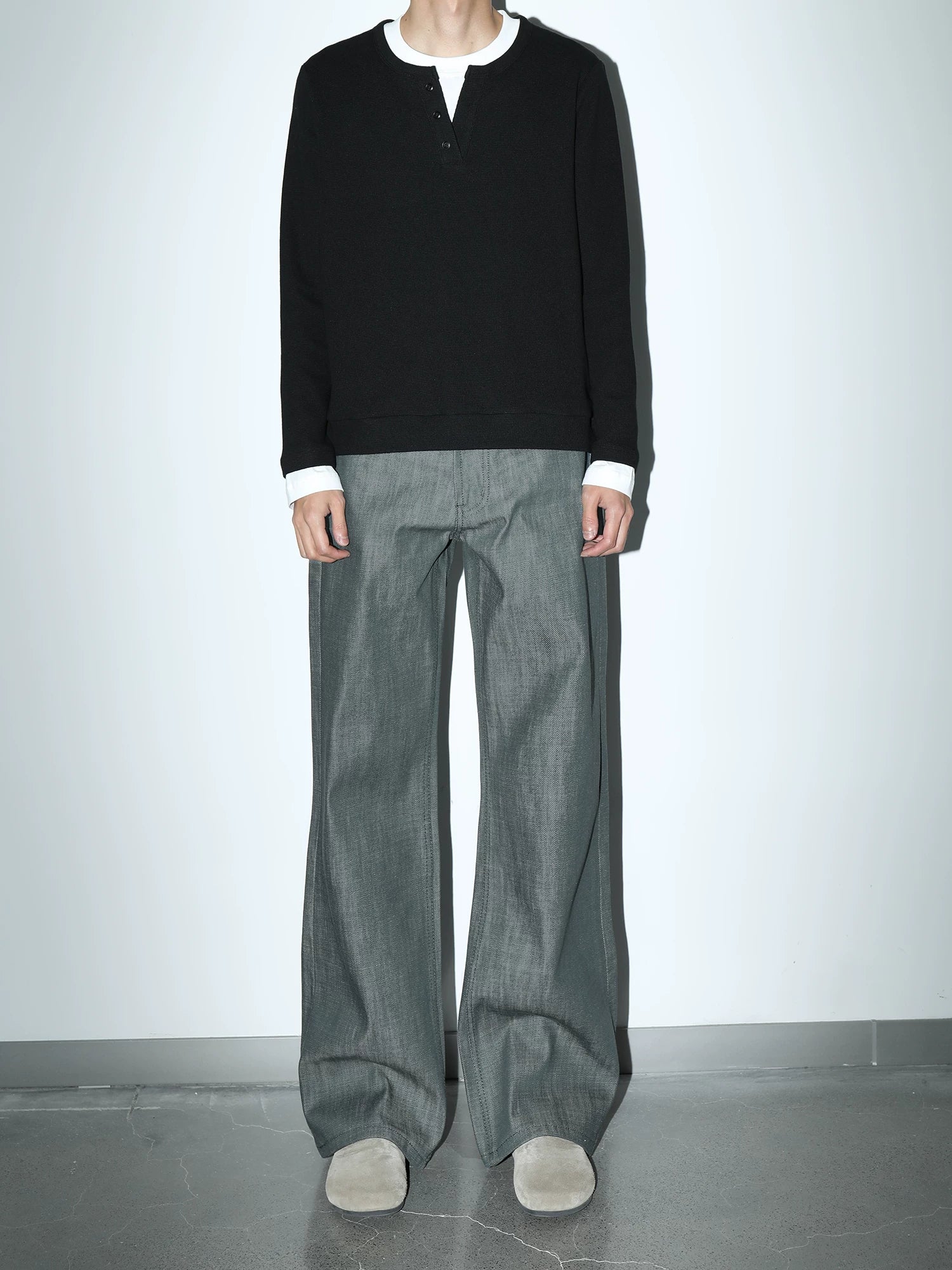 PLUS NO LOGO Straight Breasted Jeans