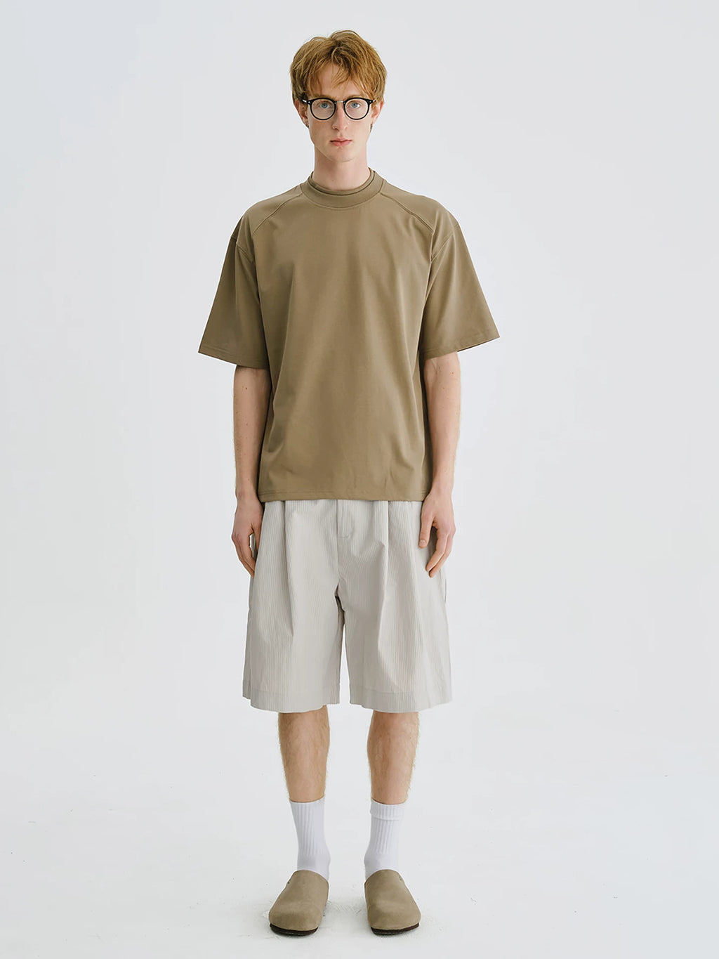 LIVINGTOWN High-waisted Vertical Striped Shorts