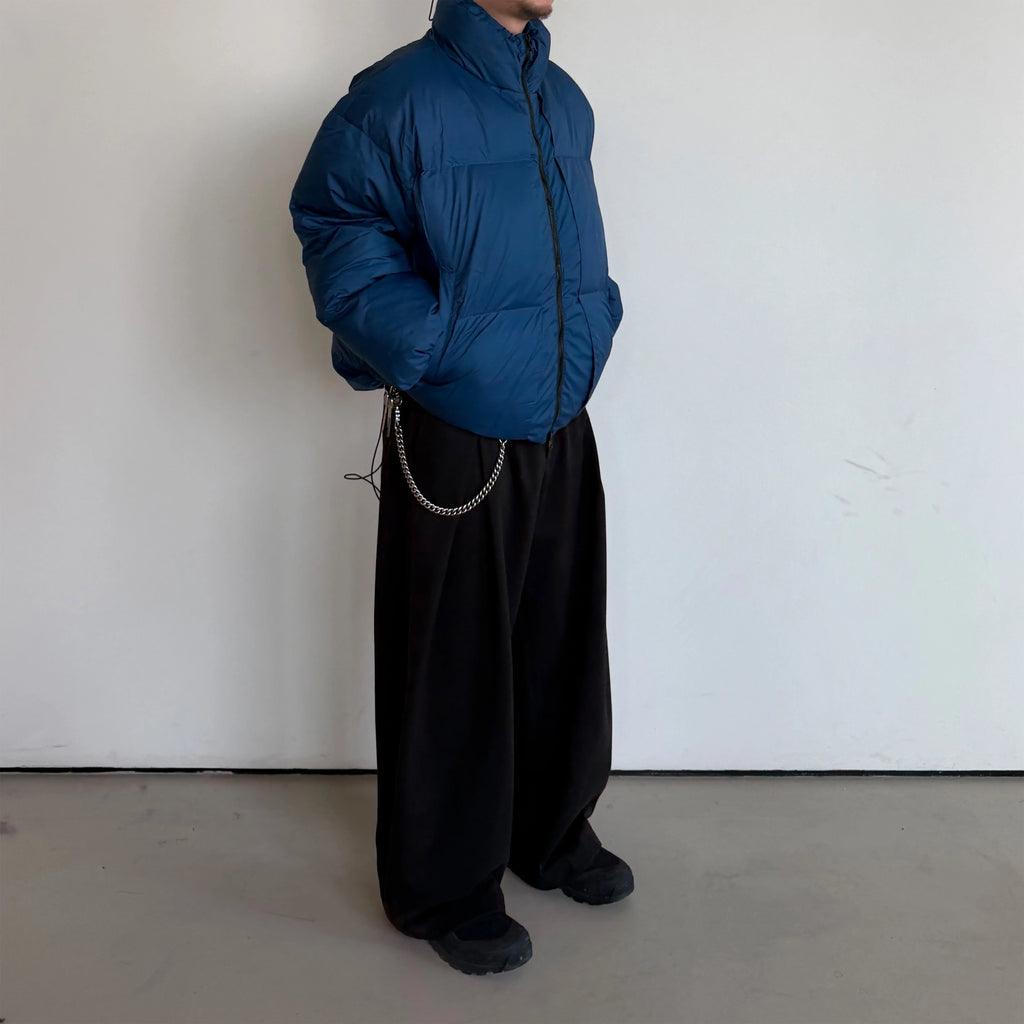 Anniehall Loose Woolen Straight Fleece Thickened Trousers