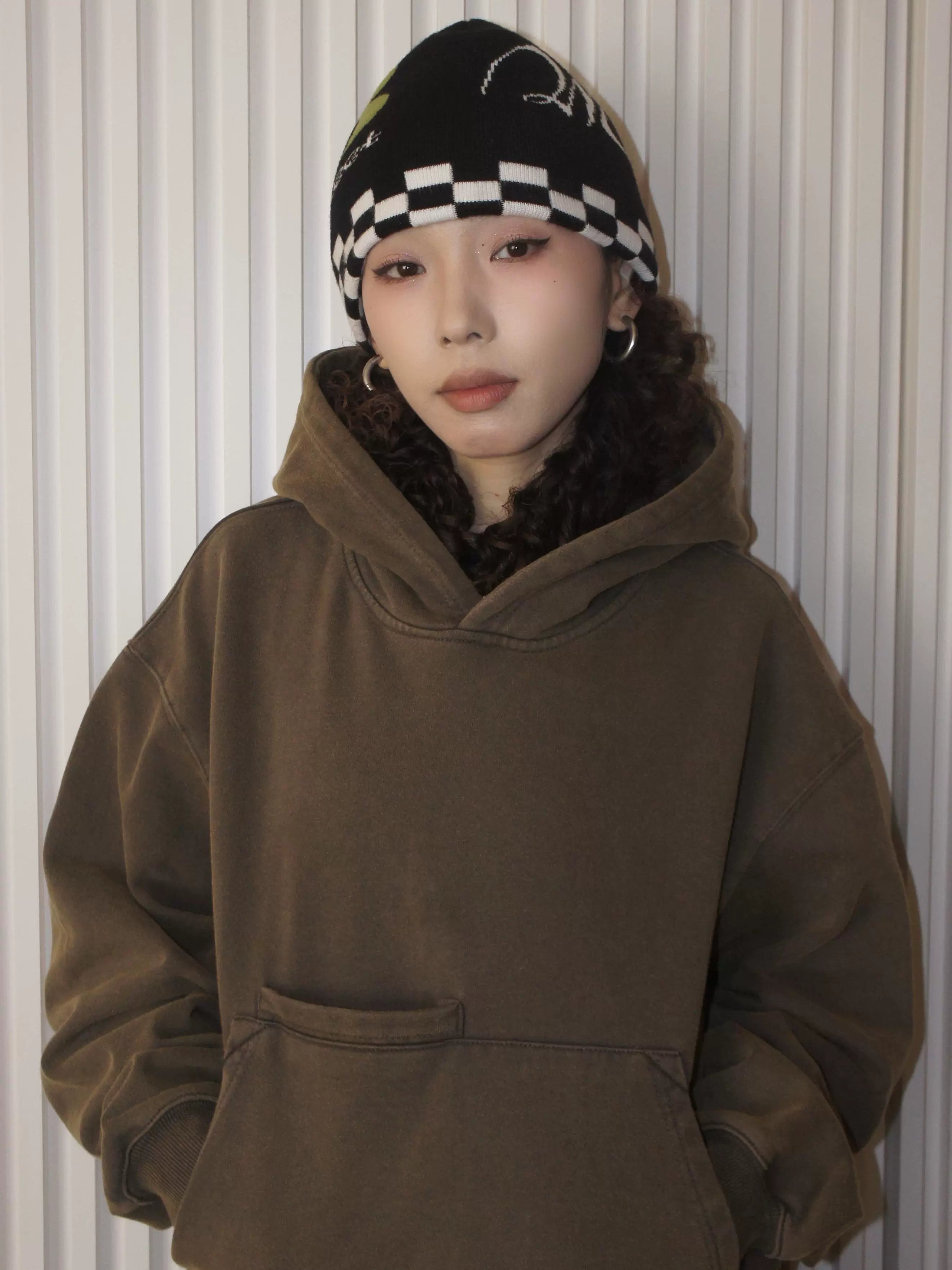 MMBBT Checkerboard Knitted Wool Cap on All Sides