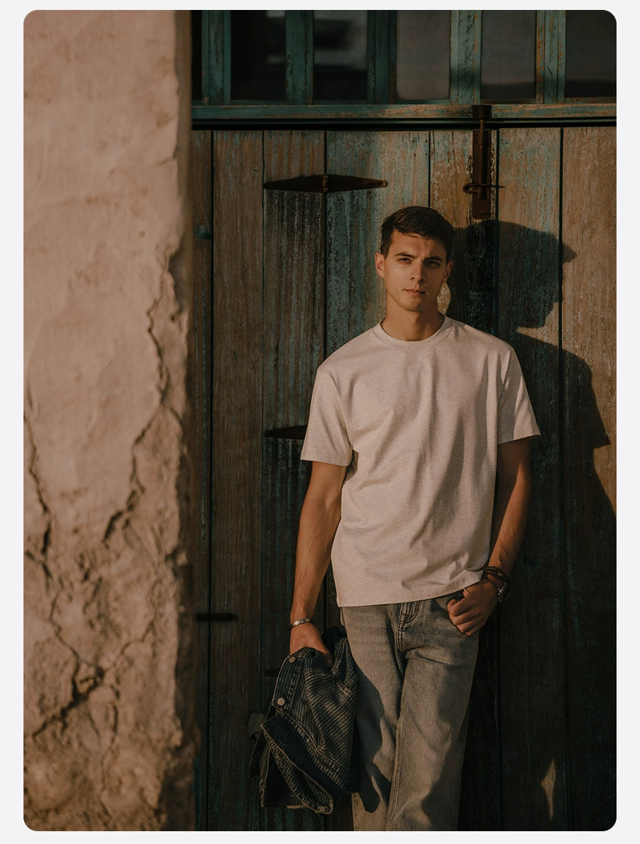 Simwood Basic Heavy Casual Round Neck Tee