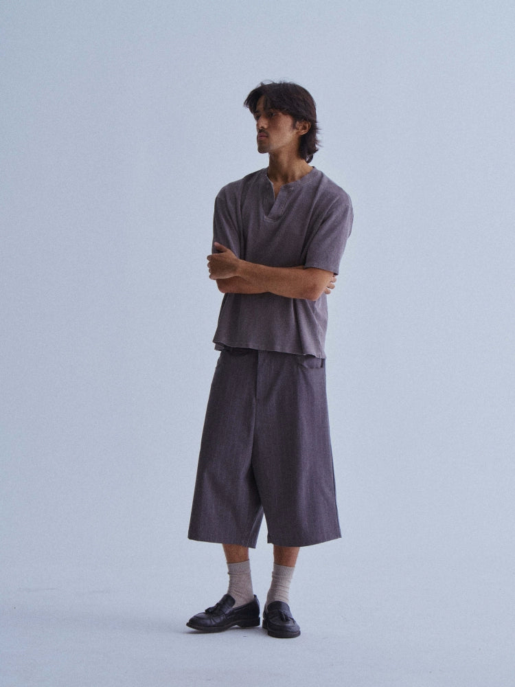 LIBERAFIT Silhouette Striped Suit Cropped Shorts