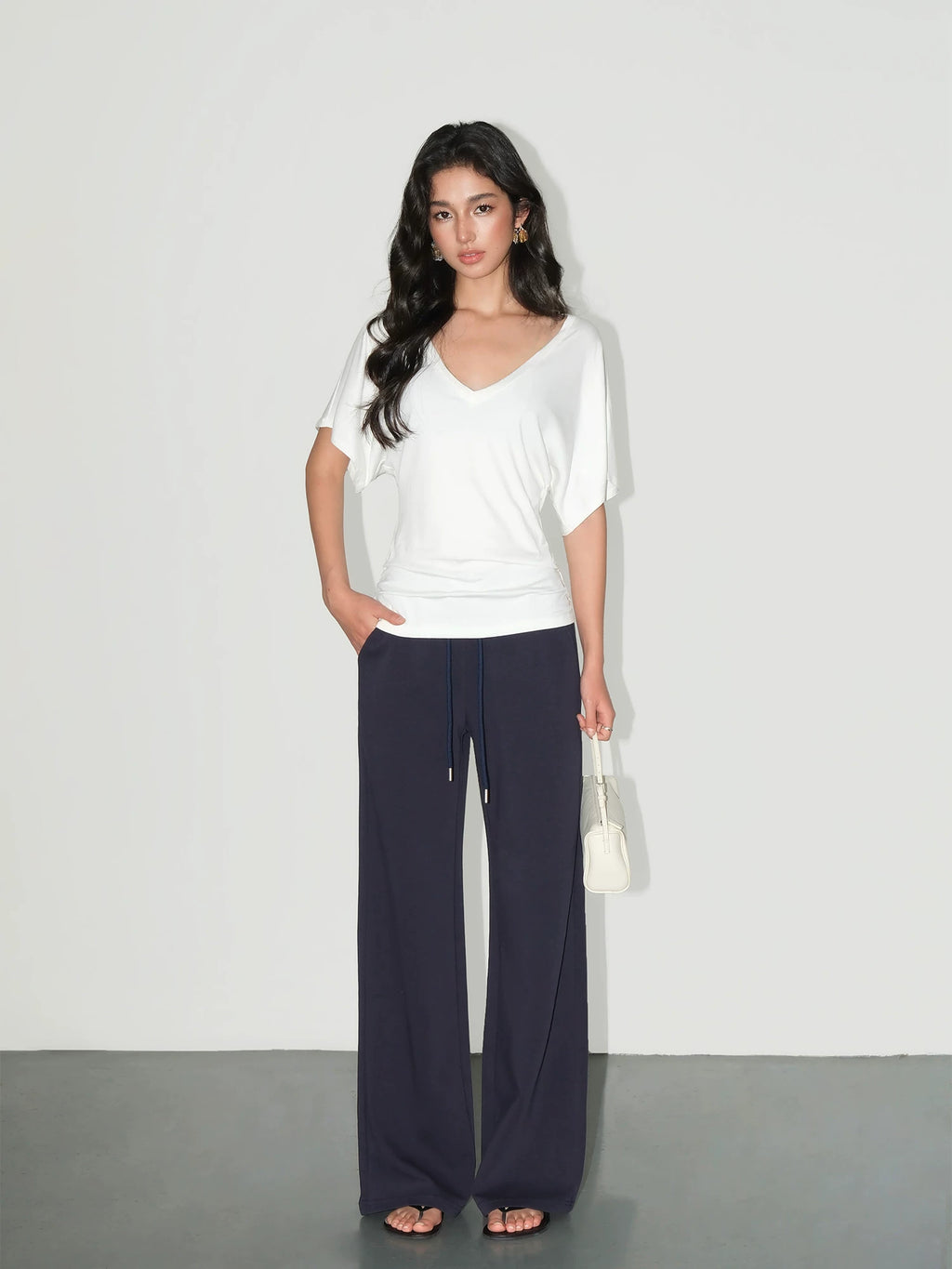 NEVA HU Low Waist Drawstring Loose Sweatpants