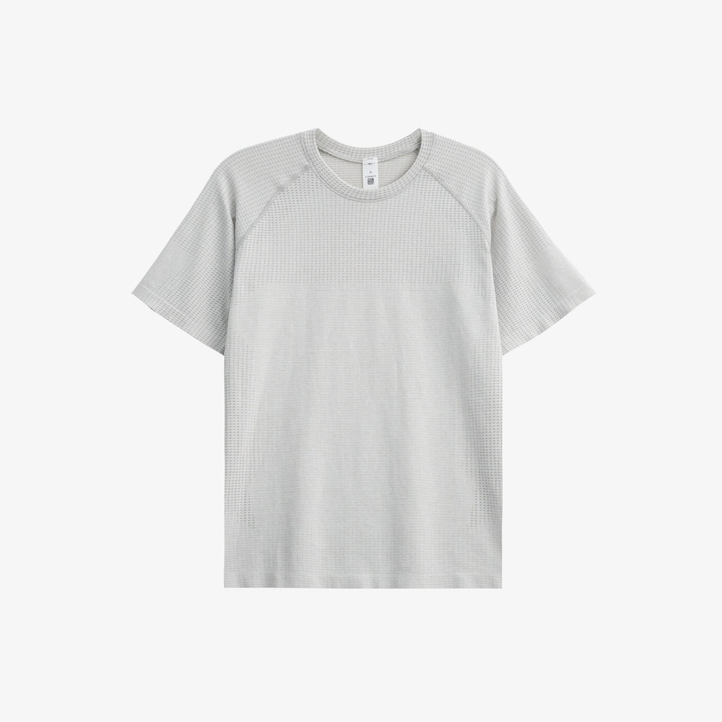 NO LOGO Quick Drying Seamless Jacquard Fitness Slim Tee