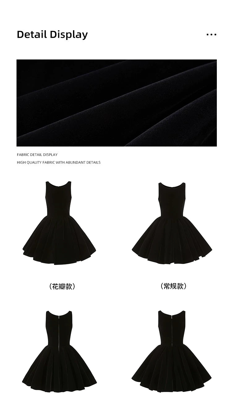 Avenement Velvet Temperament High-end Vest Dress