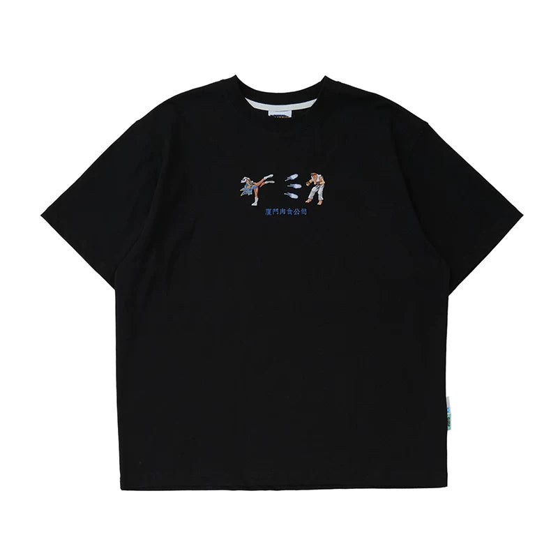 Battles Loose Casual Embroidery Cool Tee