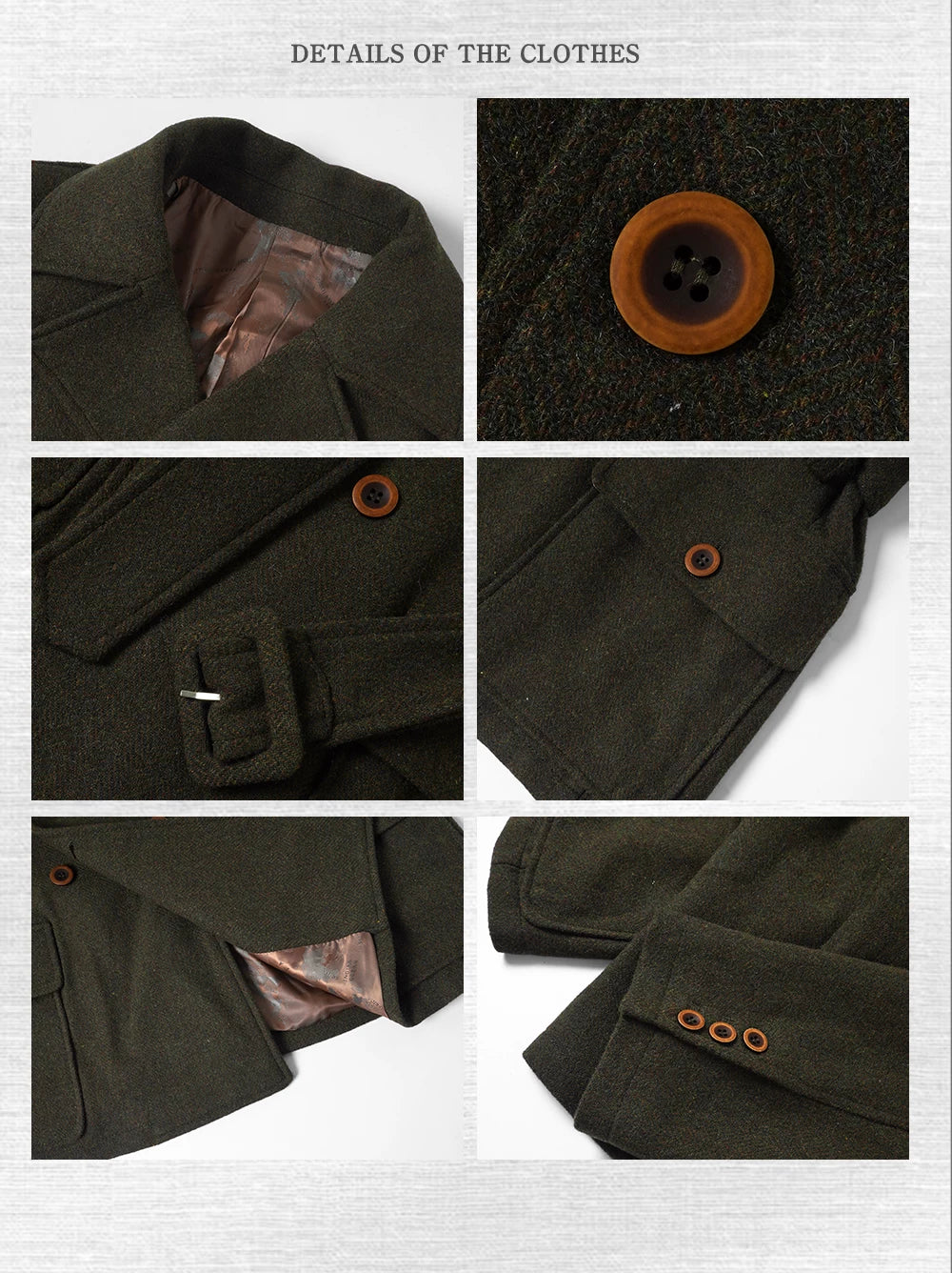 SOARIN Wool Tweed Multi-pocket Casual Jacket