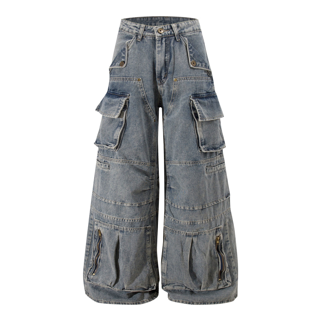 BLACKLISTS Deconstructed Multi-pocket Tooling Jeans