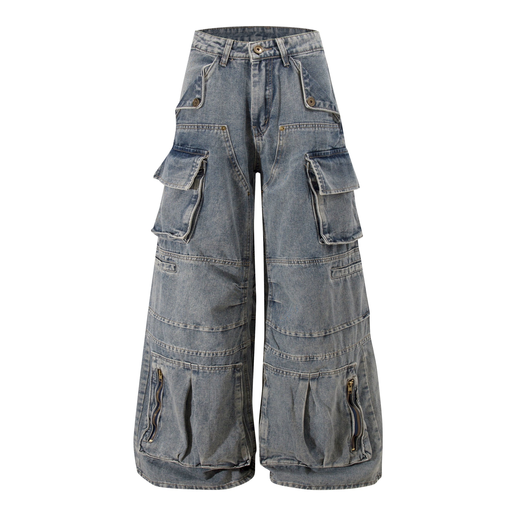 BLACKLISTS Deconstructed Multi-pocket Tooling Jeans