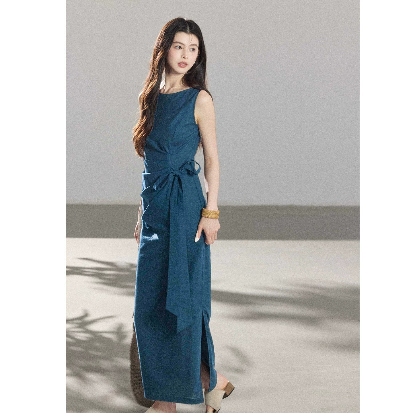 TYANG Temperament Waist Lace-up Dress