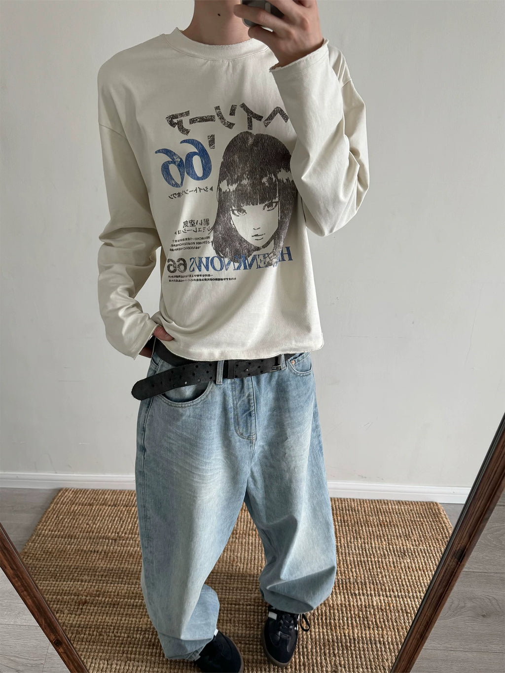 Erole Old Broken Edge Digital Printing Long Sleeve