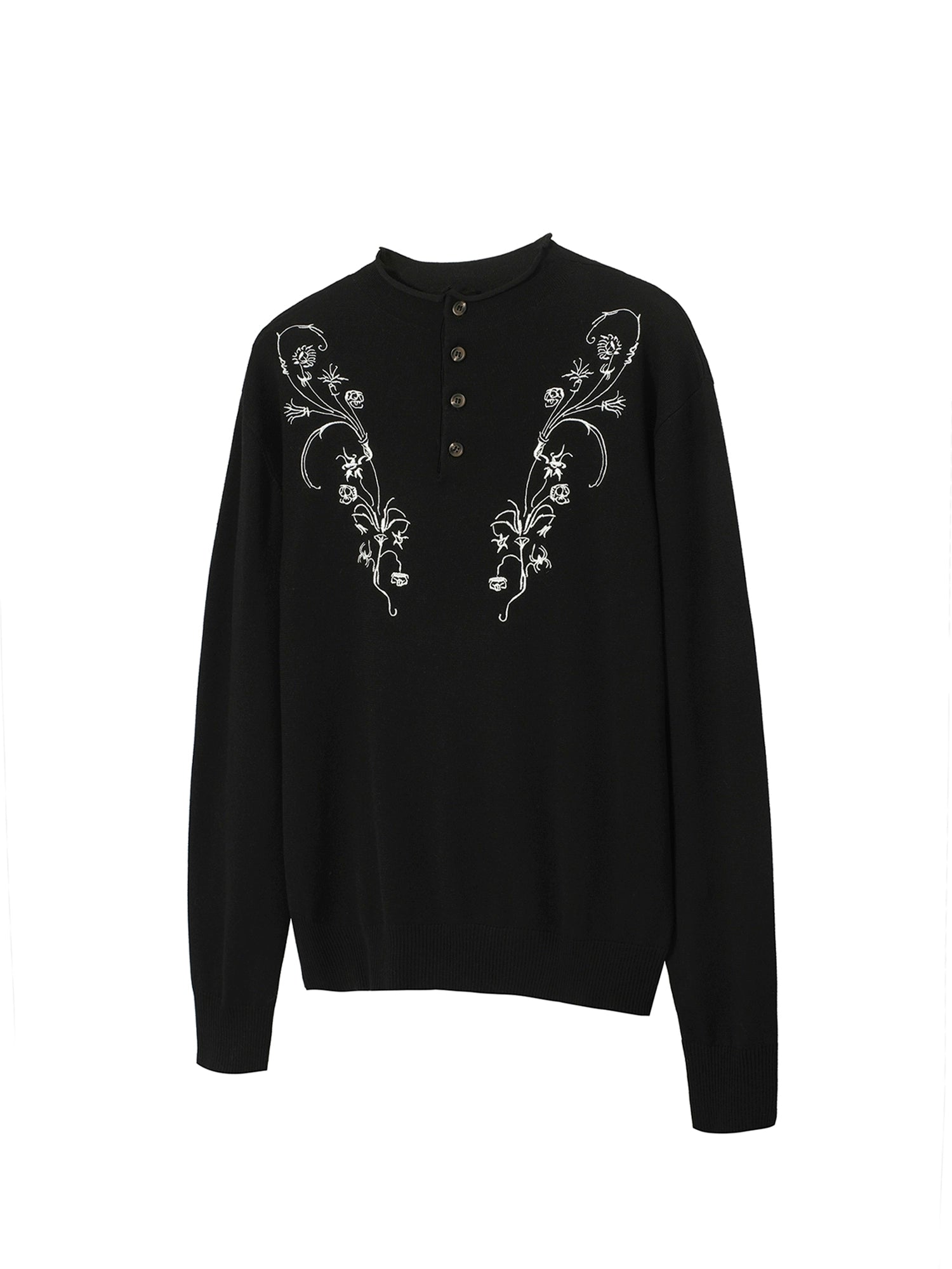 TZ Killer Flower Embroidered Knitted Sweater
