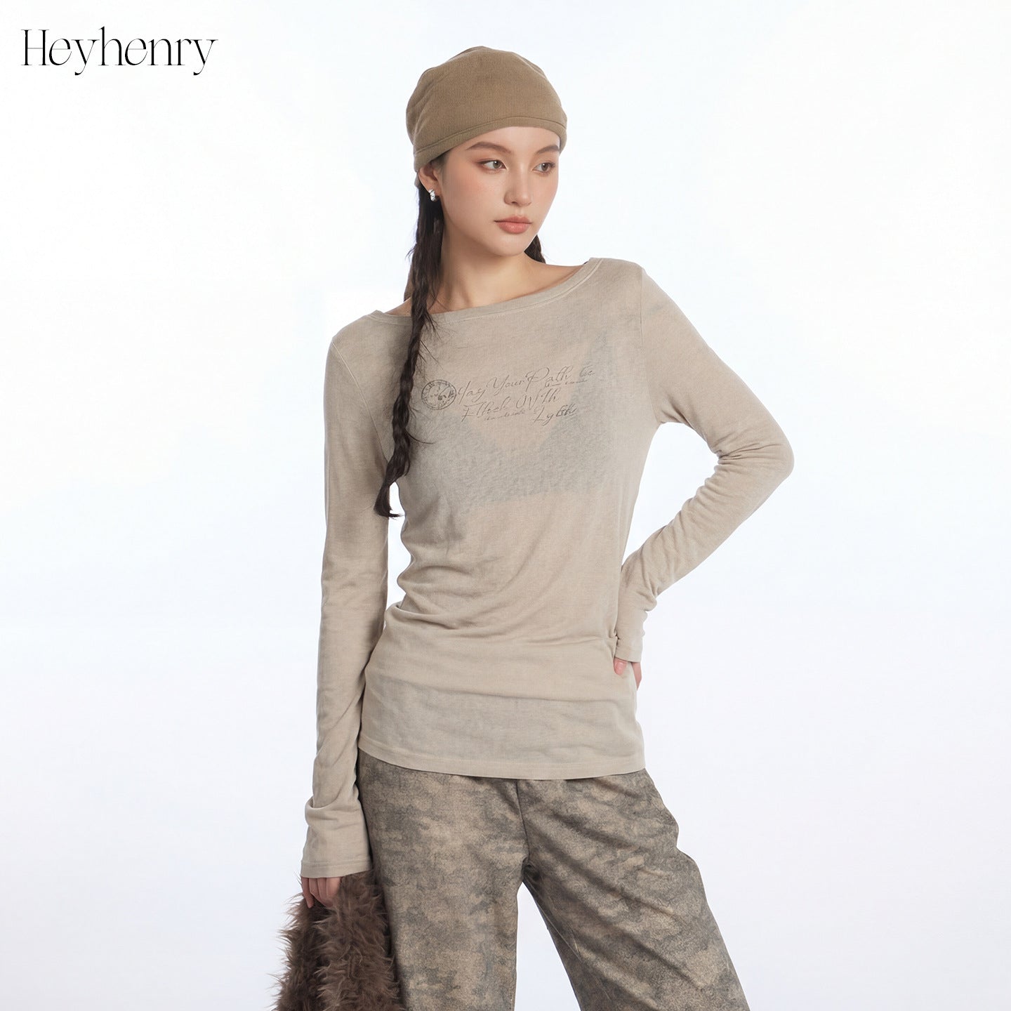 HeyHenry Vintage Slim Fit Micro Transparent Skinny Long Sleeves