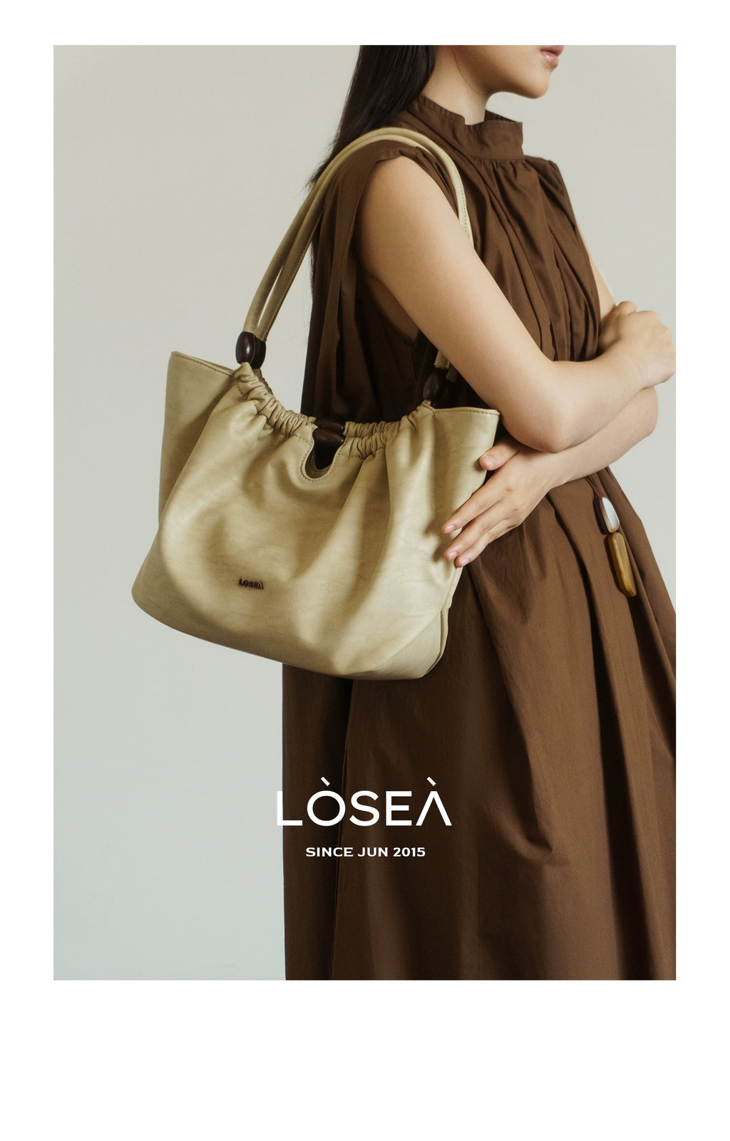 LOSEA New Chinese Vegetable Basket Versatile Underarm Shoulder Bag