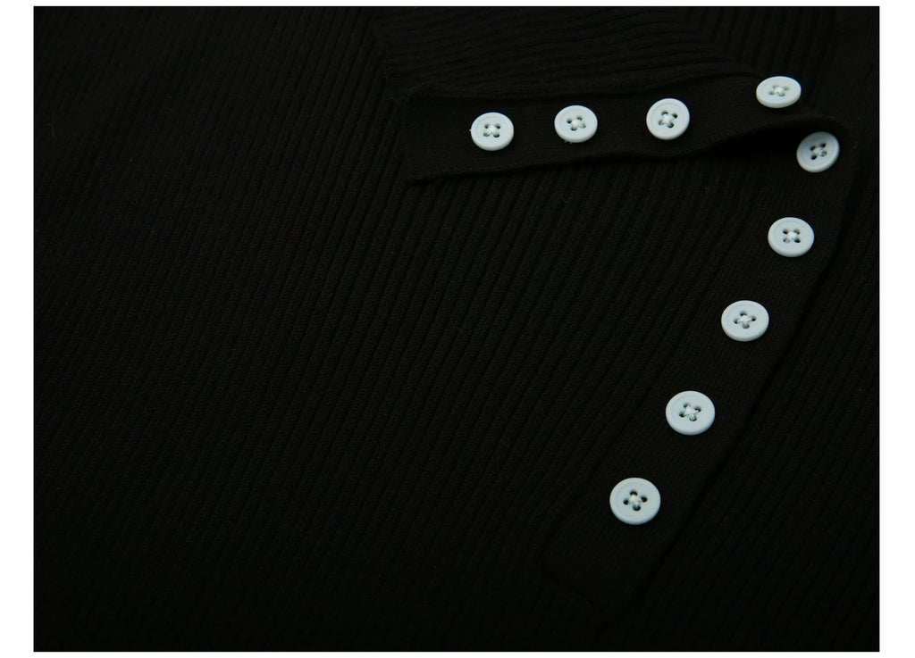 EIGHTHMONTH Contrasting Buttons Slim Slim Long Sleeves