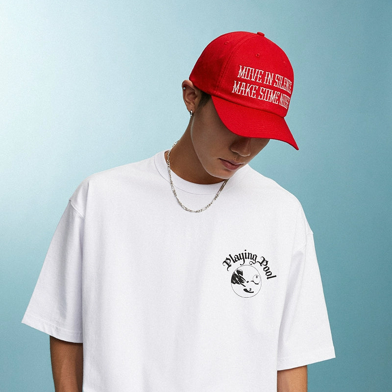 SUPERTOFU Text-embroidered Soft-top Curved-brimmed Hat